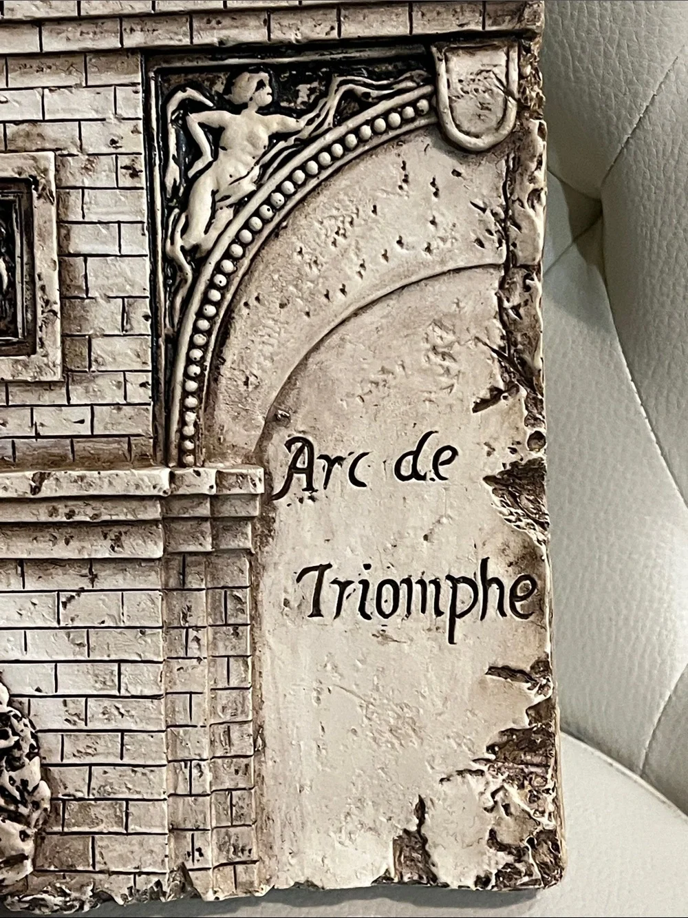 Paris Arc de Triomphe 1 Wall Plaque - Vintage Cream Black  10X13 ROME LISTED